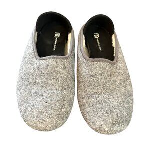 Mahabis Classic Slippers Shoes Women's Size EU 38 US 7.5 Flats Gray Wool Slip On
